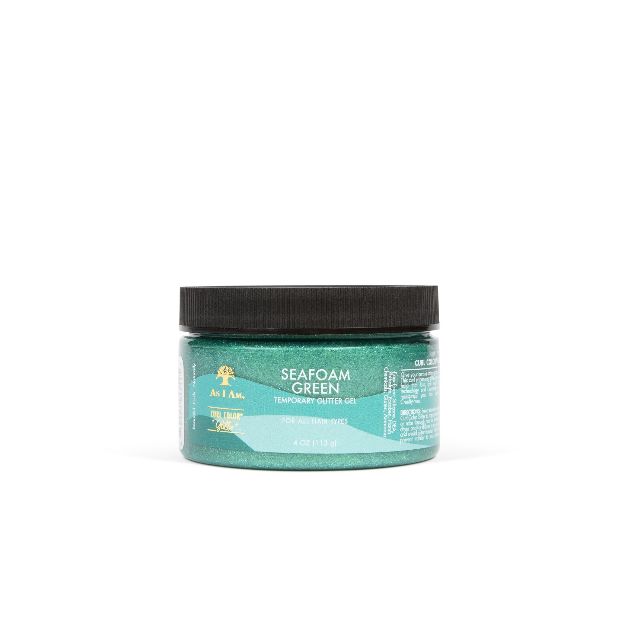 Curl Color Glitter Seafoam Green